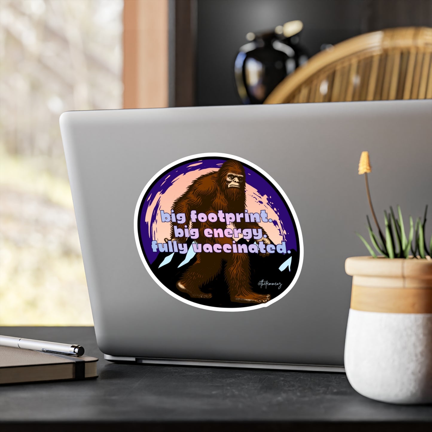 Big Footprint. Big Energy. Fully Vaccinated. – Vinyl Sticker