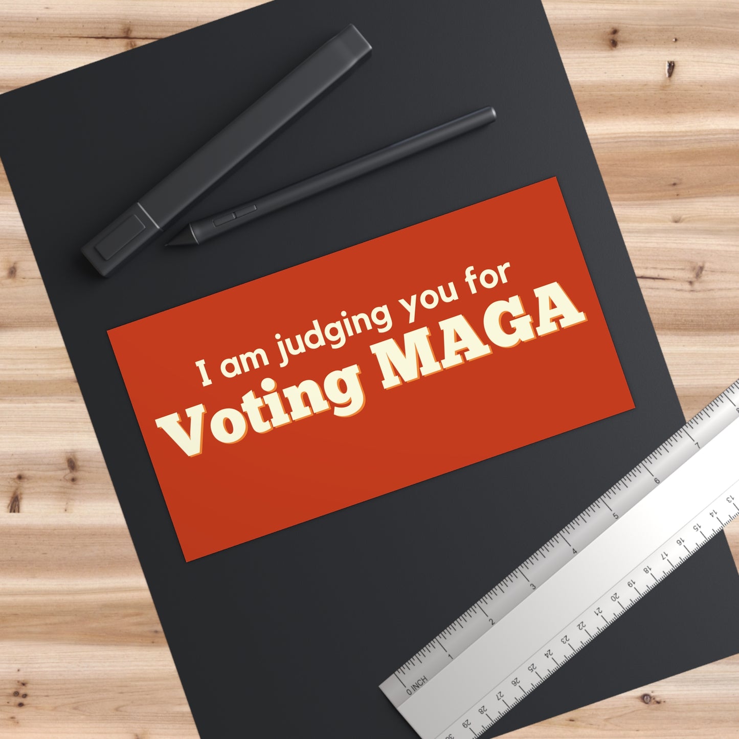 Bumper Sticker — "I am judging you for Voting MAGA" Political Statement Sticker