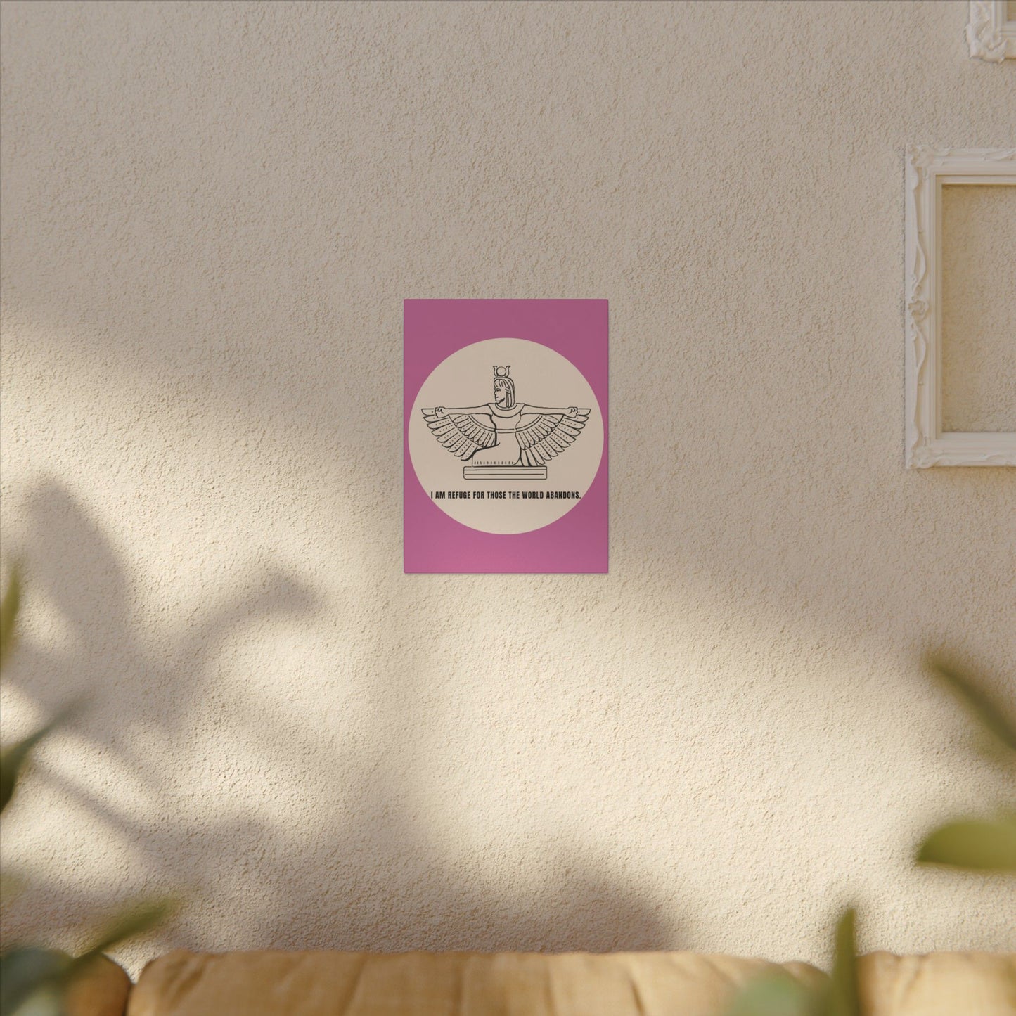 Isis Winged Goddess Canvas Print — “I Am Refuge for Those the World Abandons” Spiritual Wall Art