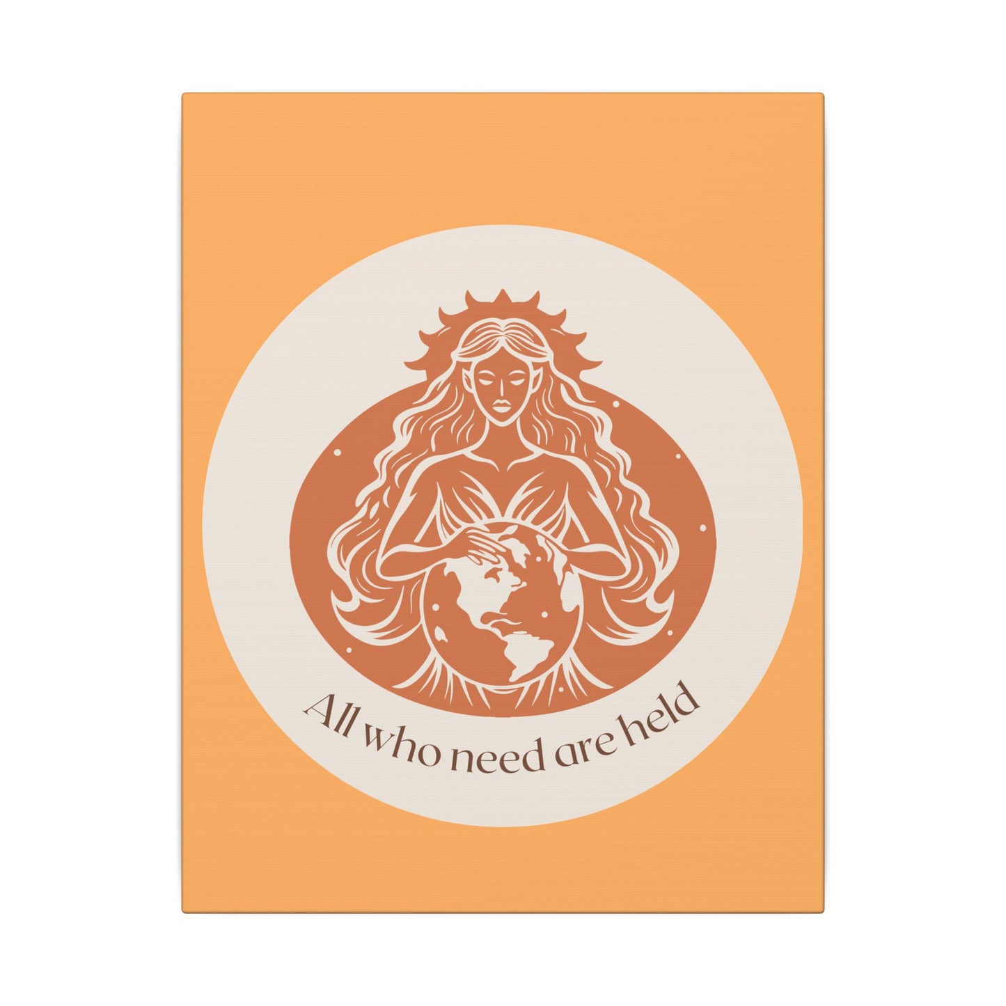 Earth Goddess Wall Canvas — 'All we have is what we hold' Decorative Matte Art