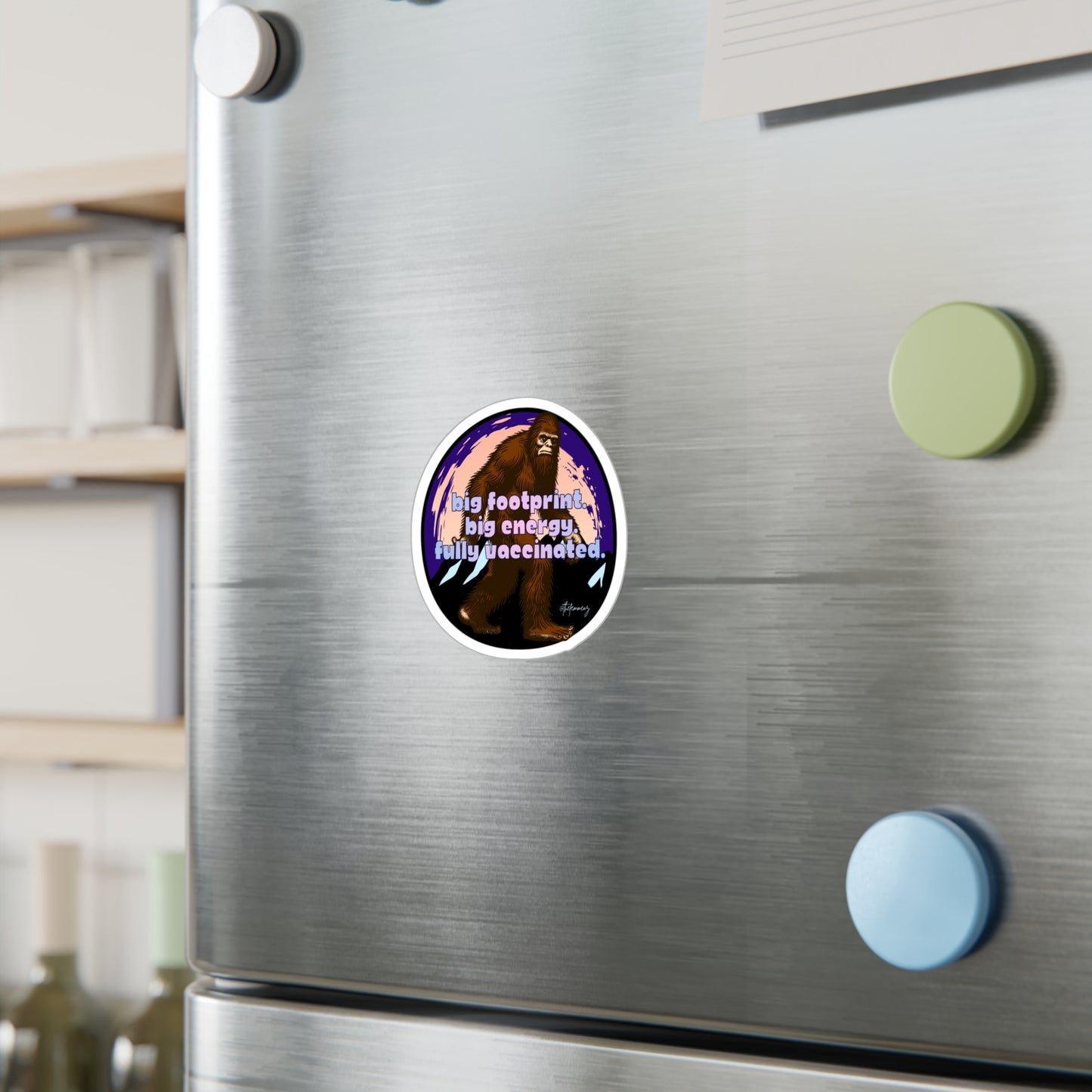 Big Footprint. Big Energy. Fully Vaccinated. – Vinyl Sticker