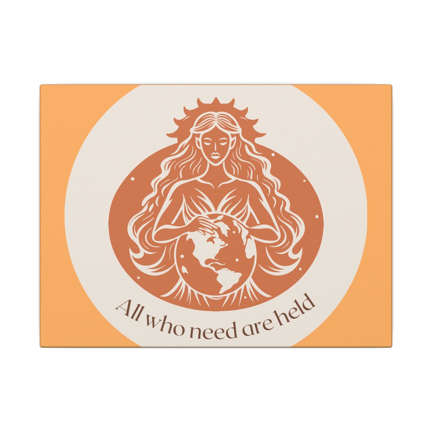 Earth Goddess Wall Canvas — 'All we have is what we hold' Decorative Matte Art