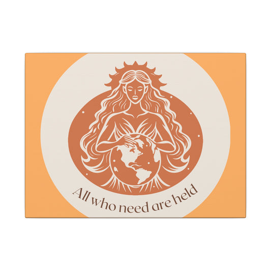Earth Goddess Wall Canvas — 'All we have is what we hold' Decorative Matte Art