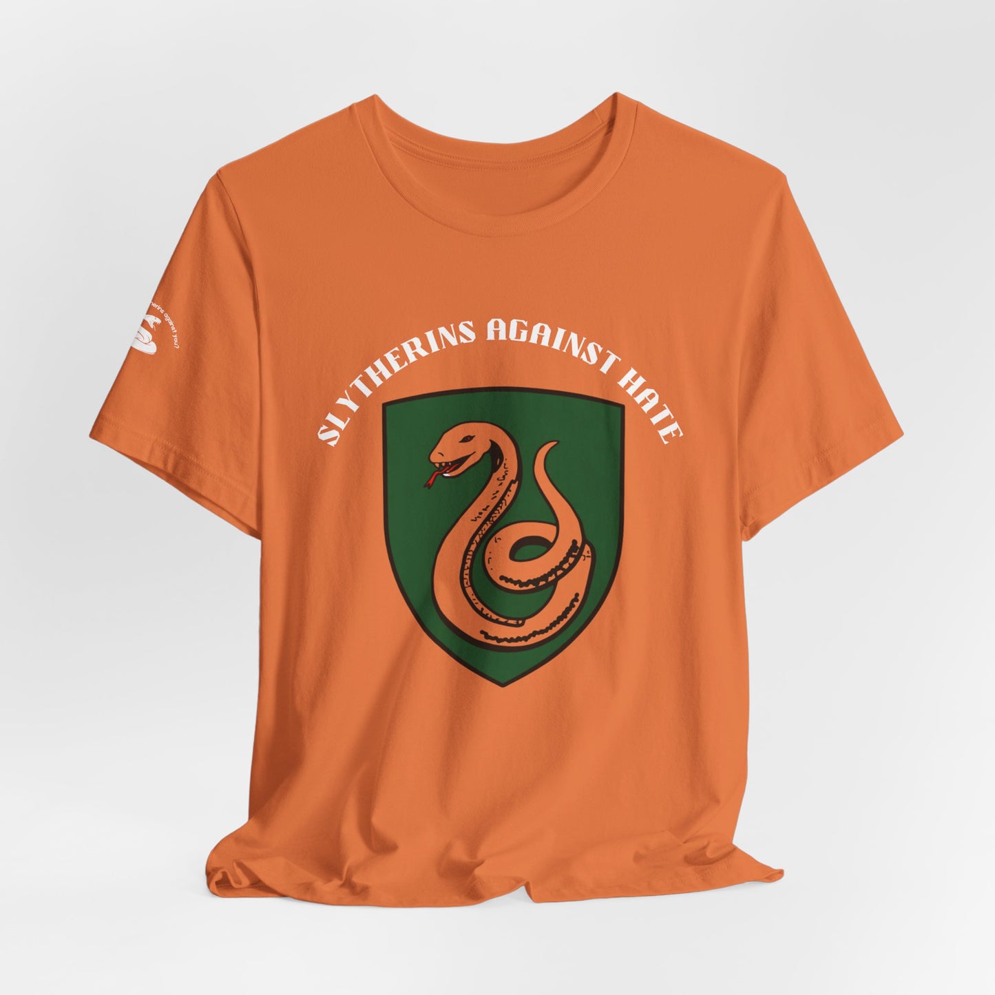 Slytherins Against Hate T-Shirt — Anti-Hate Green Crest Tee