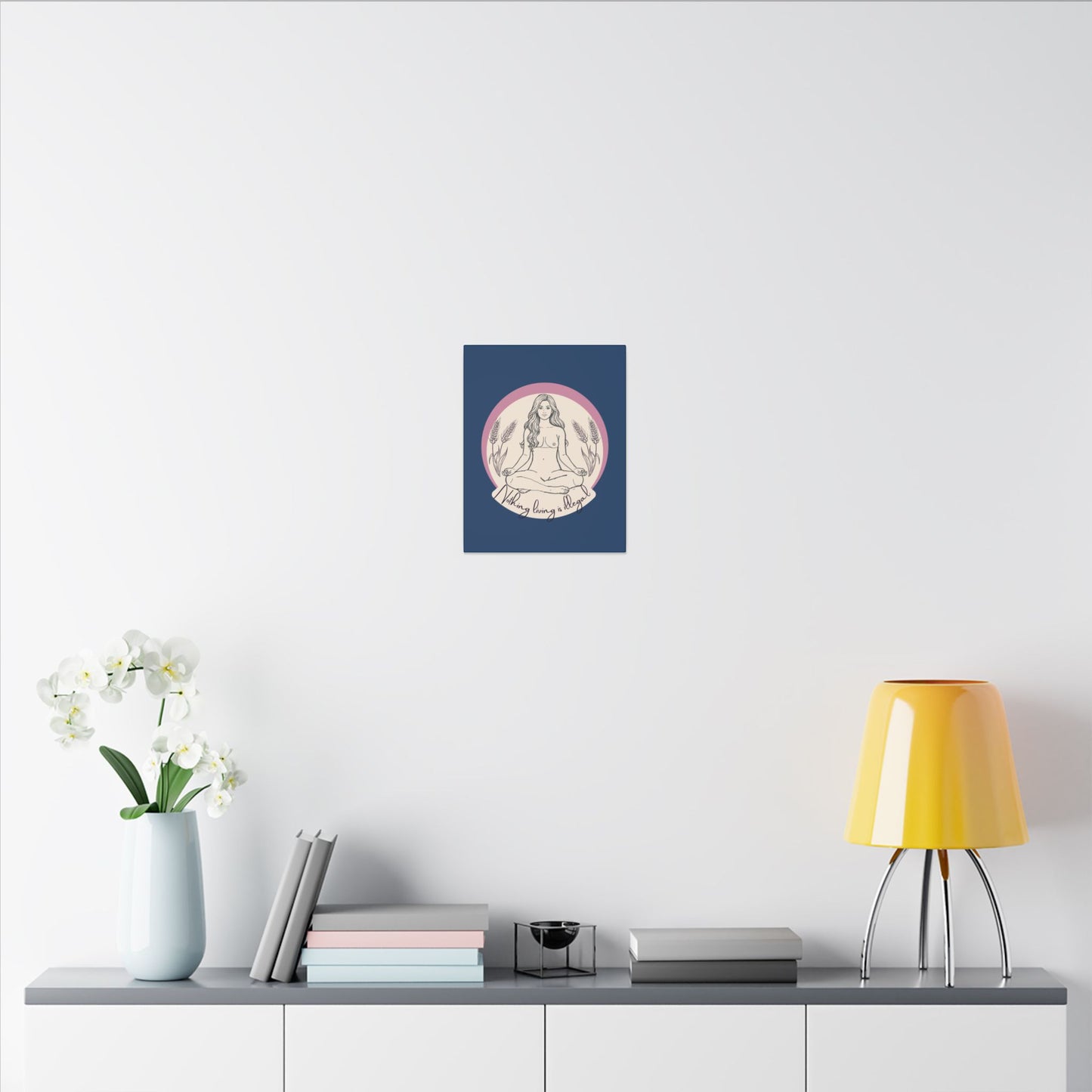 Meditating Goddess Canvas Print — "Nothing Is Illegal" Boho Wall Art