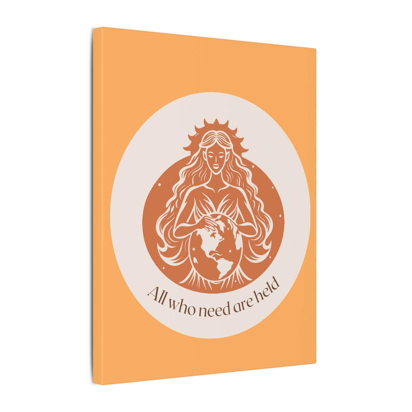 Earth Goddess Wall Canvas — 'All we have is what we hold' Decorative Matte Art