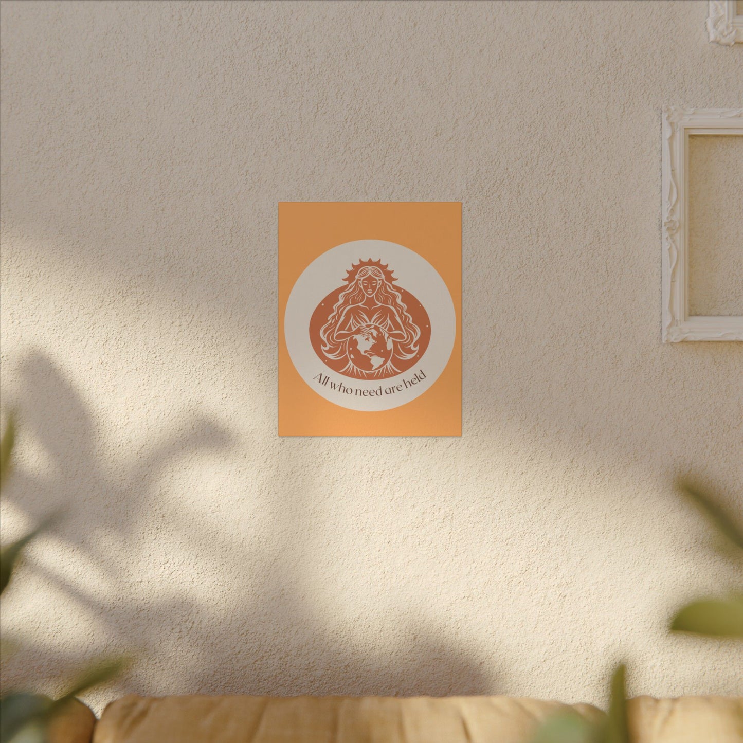 Earth Goddess Wall Canvas — 'All we have is what we hold' Decorative Matte Art