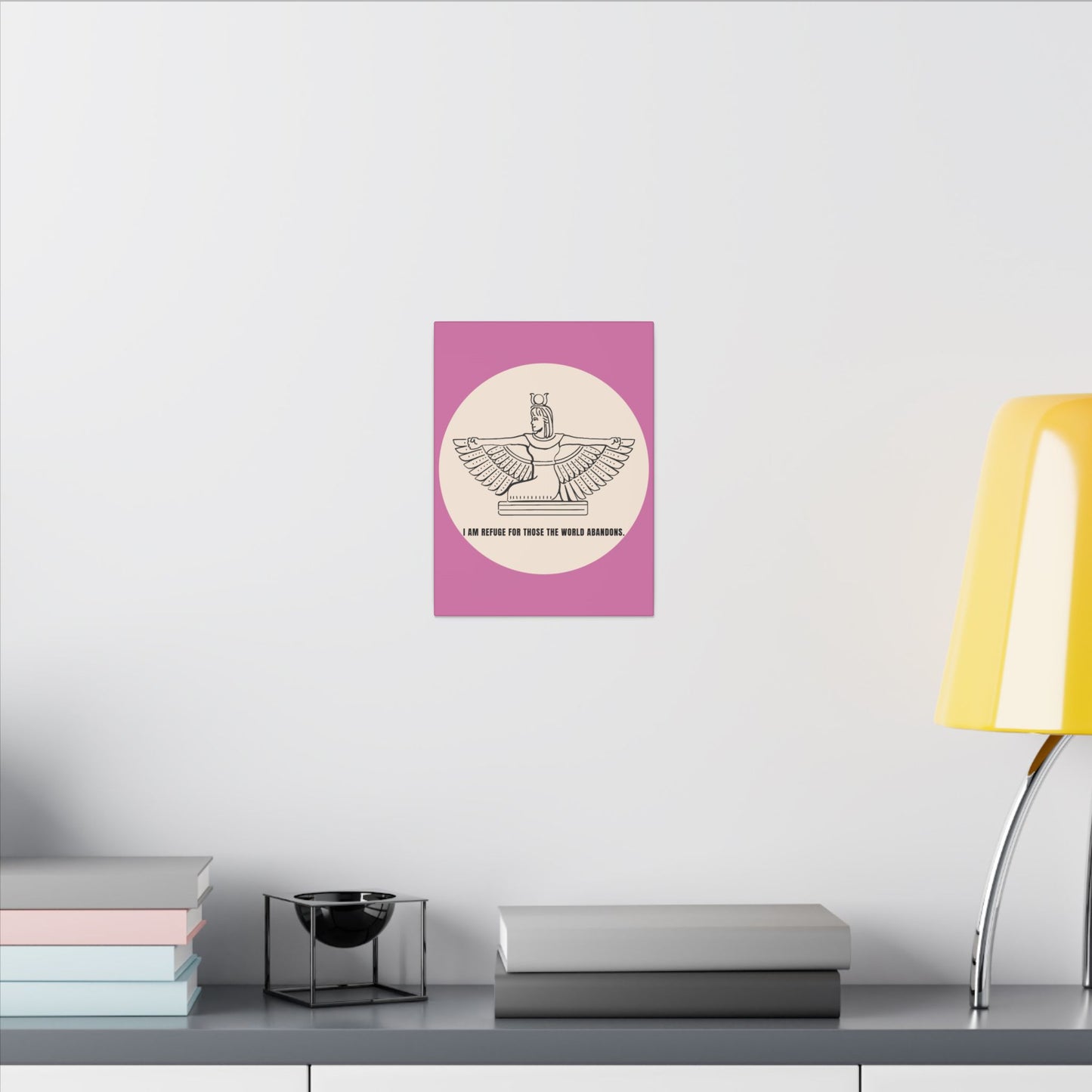 Isis Winged Goddess Canvas Print — “I Am Refuge for Those the World Abandons” Spiritual Wall Art