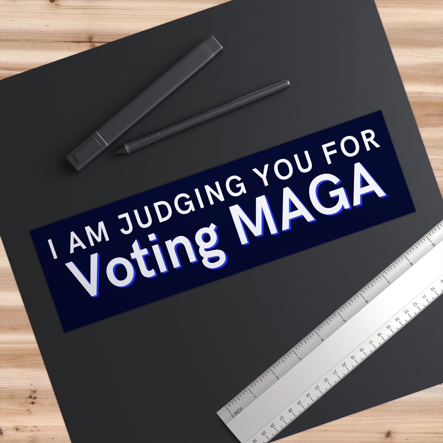 Bumper Sticker — "I Am Judging You for Voting MAGA" Political Statement Sticker