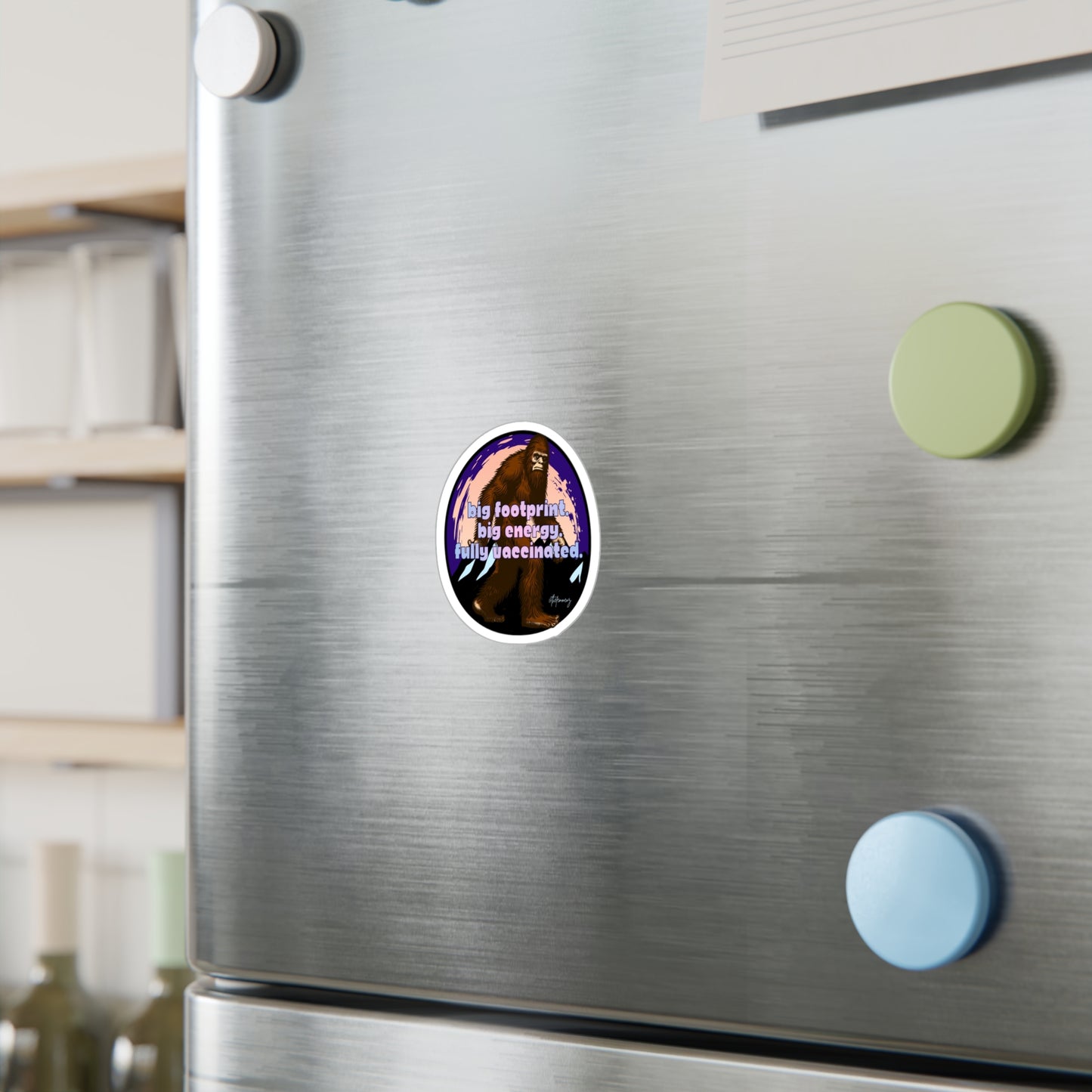 Big Footprint. Big Energy. Fully Vaccinated. – Vinyl Sticker