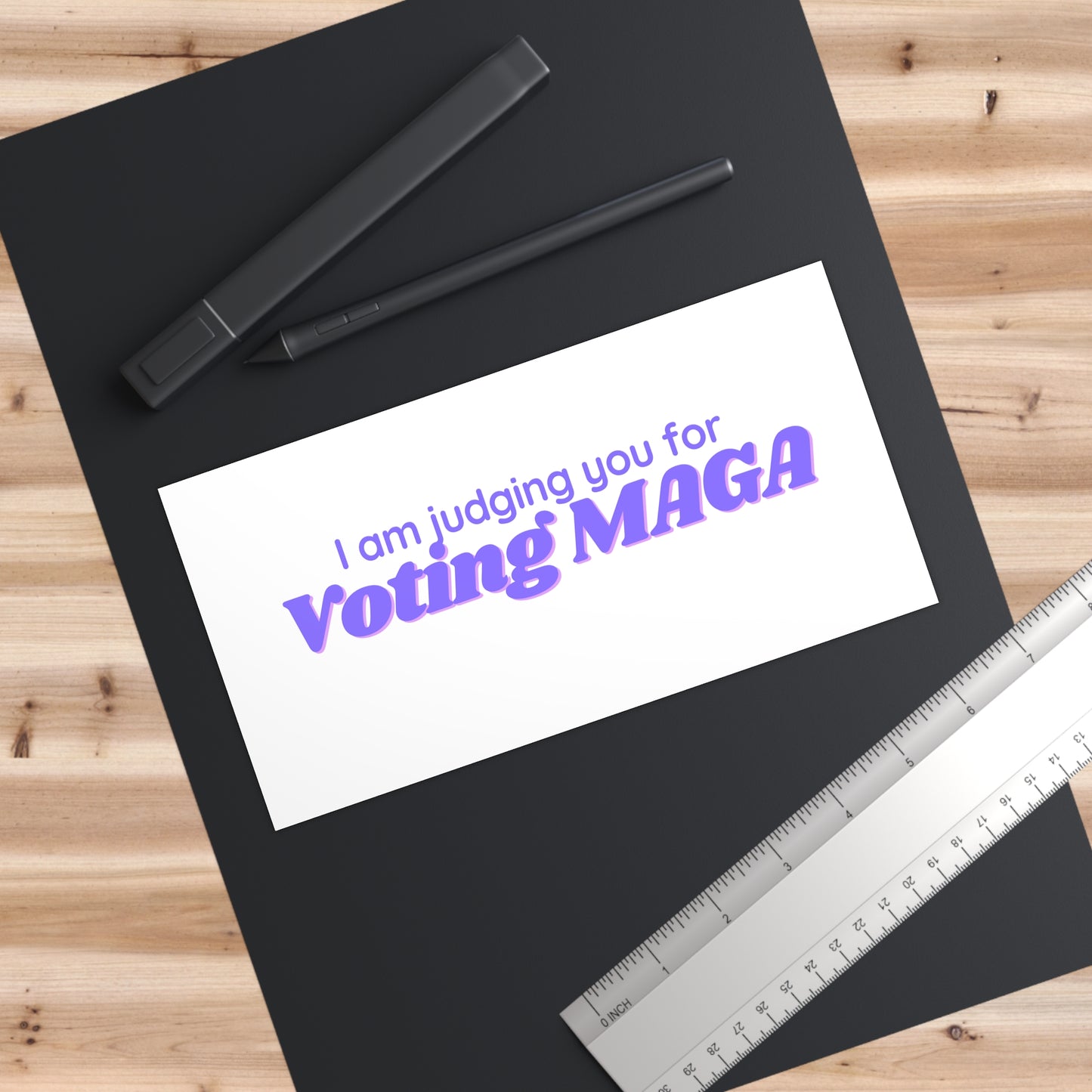 Bumper Sticker — "I Am Judging You for Voting MAGA" Political Statement Sticker