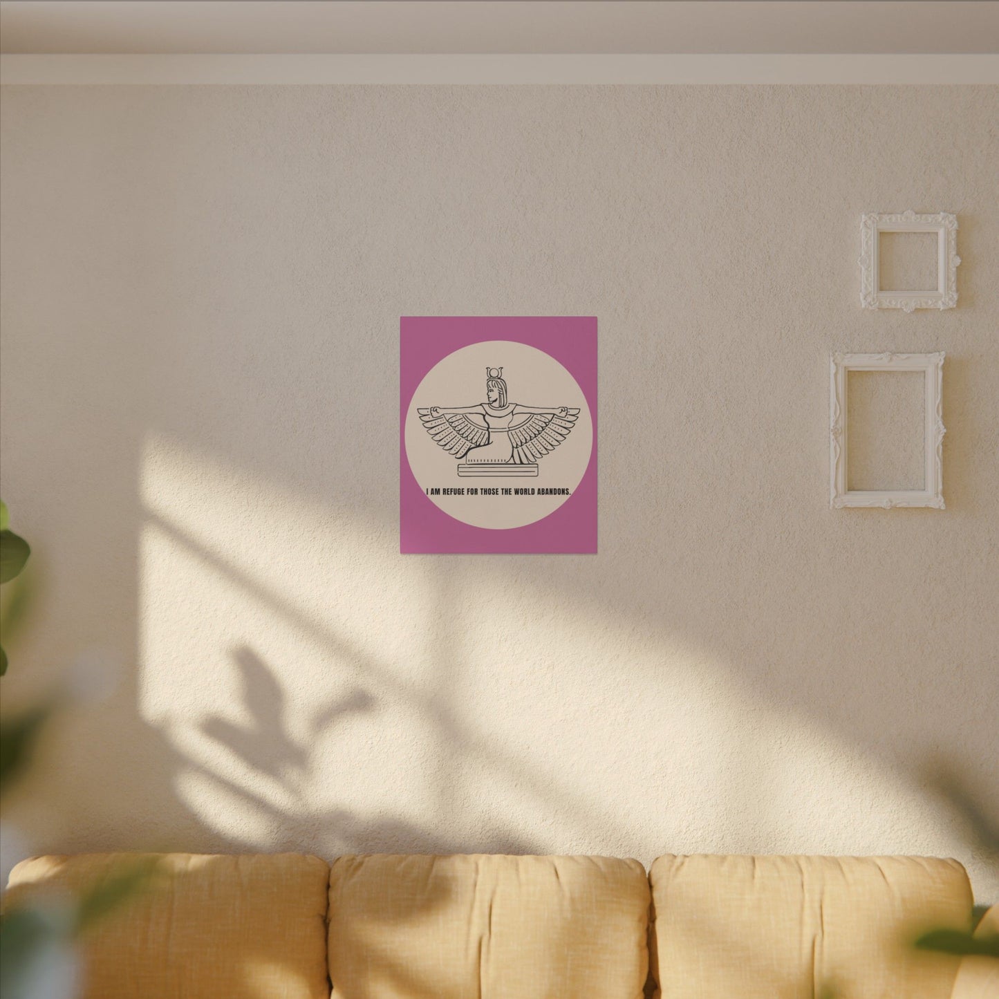 Isis Winged Goddess Canvas Print — “I Am Refuge for Those the World Abandons” Spiritual Wall Art