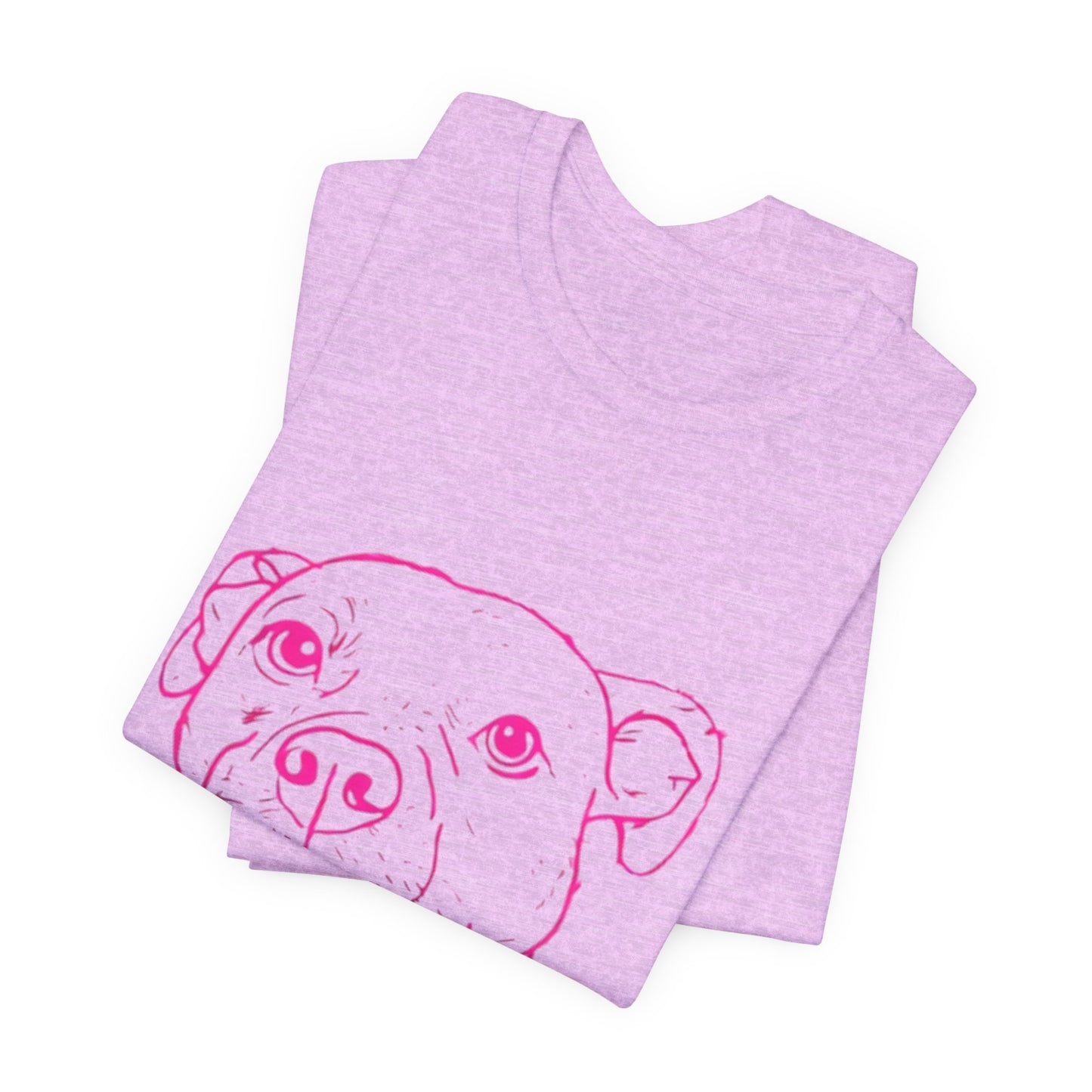 Emotionally Supported Dog T-Shirt — Pink Pit Bull Illustration Tee