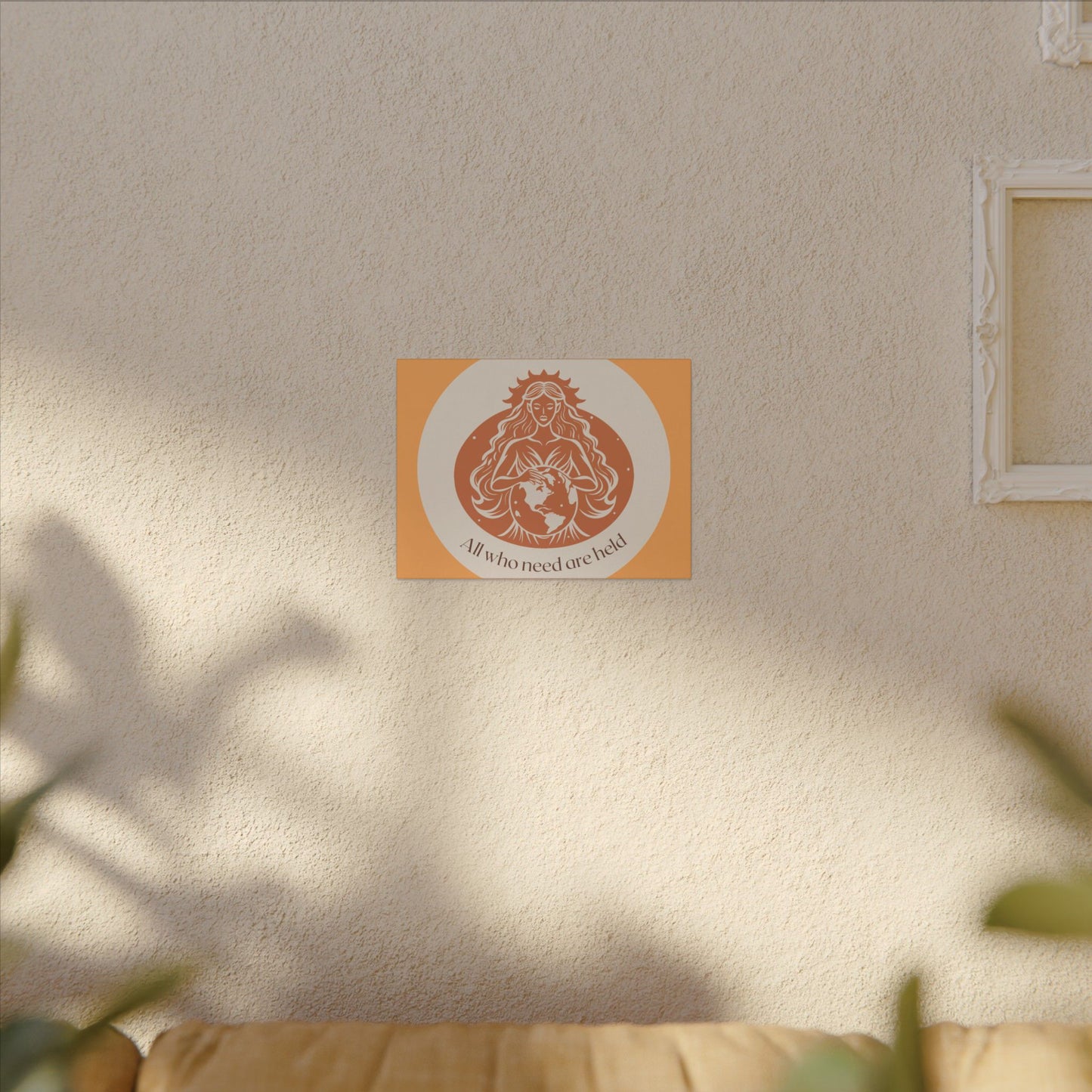 Earth Goddess Wall Canvas — 'All we have is what we hold' Decorative Matte Art