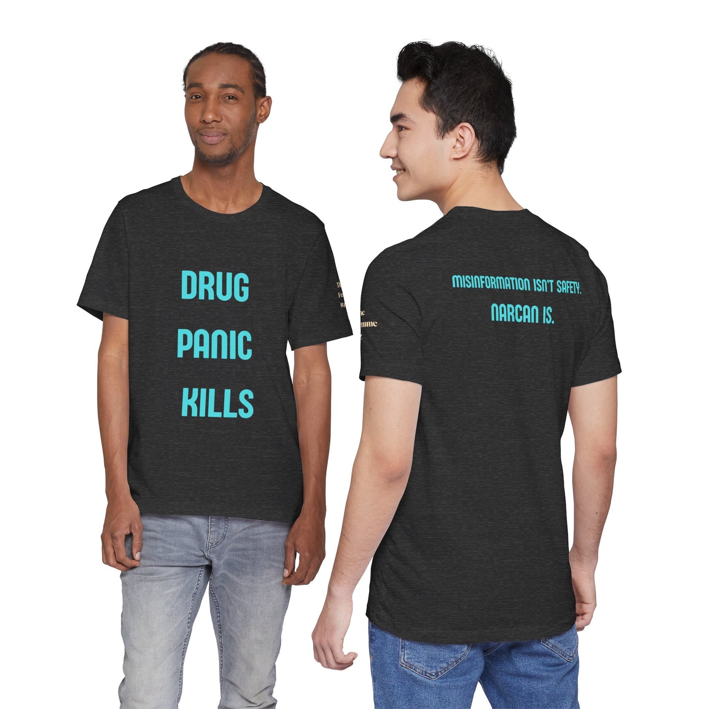 Narcan Awareness Tee — "Drug Panic Kills" Good Samaritan Narcan Shirt