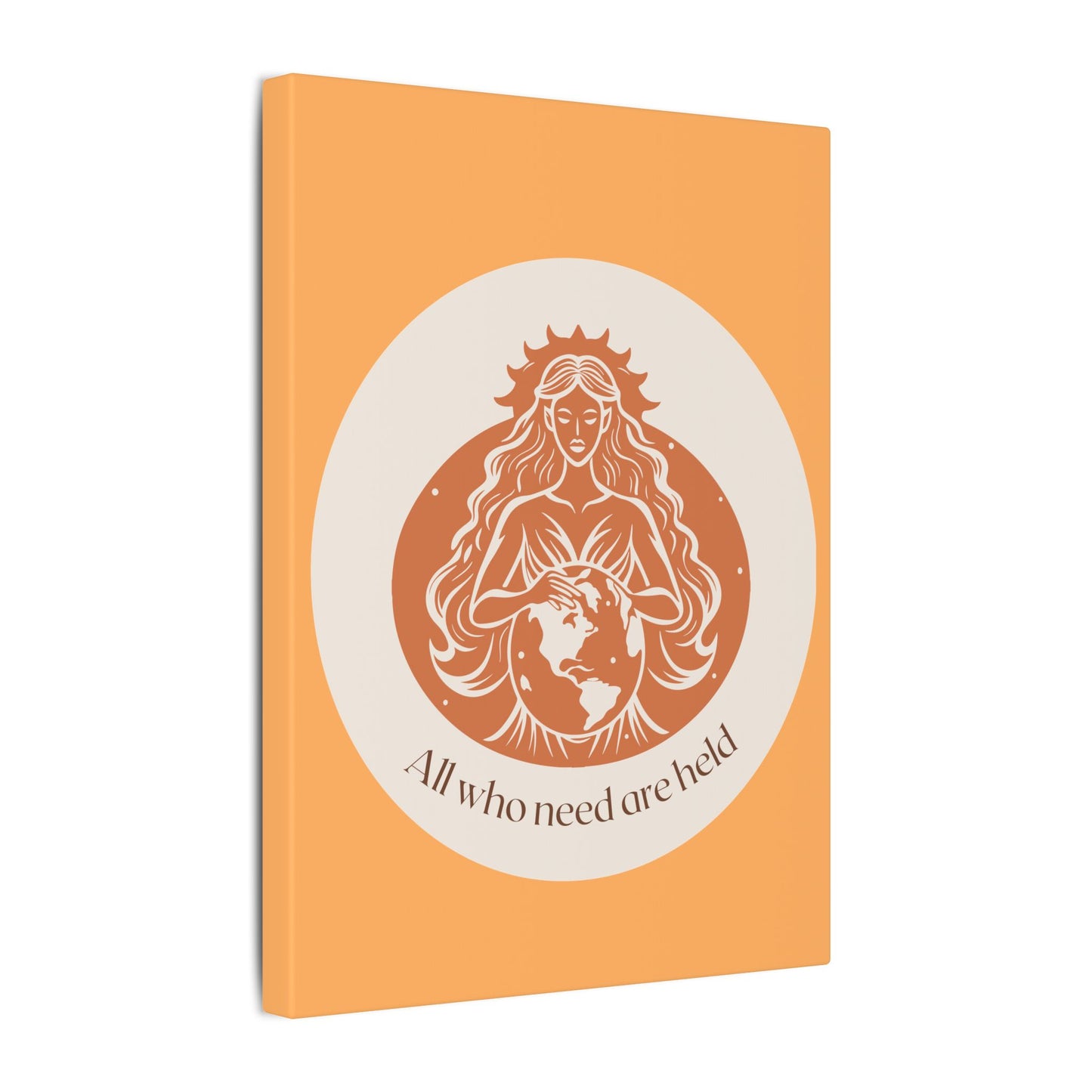 Earth Goddess Wall Canvas — 'All we have is what we hold' Decorative Matte Art