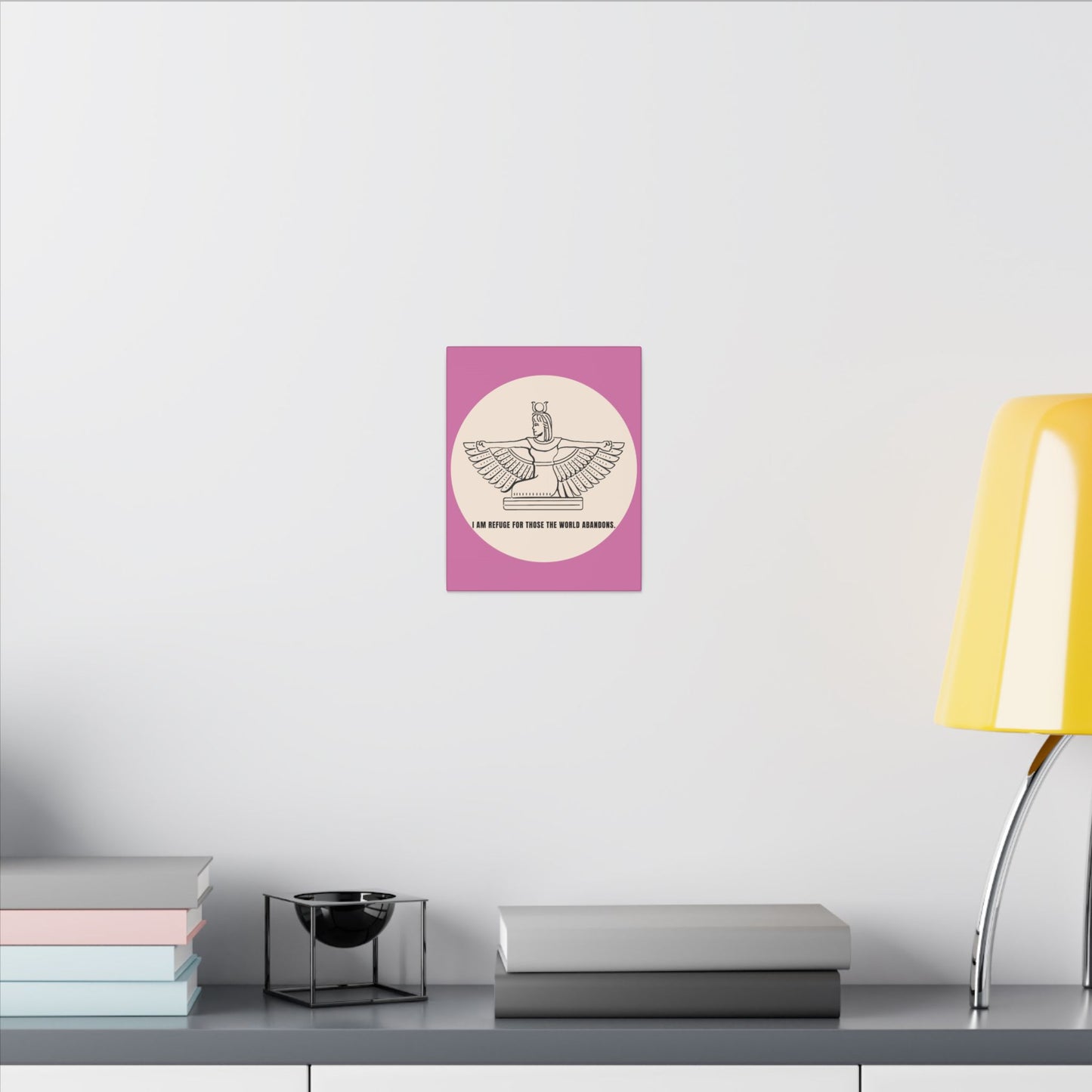 Isis Winged Goddess Canvas Print — “I Am Refuge for Those the World Abandons” Spiritual Wall Art