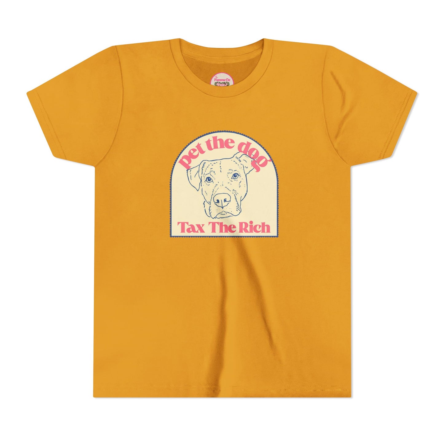 Youth Tee — 'Pet the Dog, Tax the Rich'