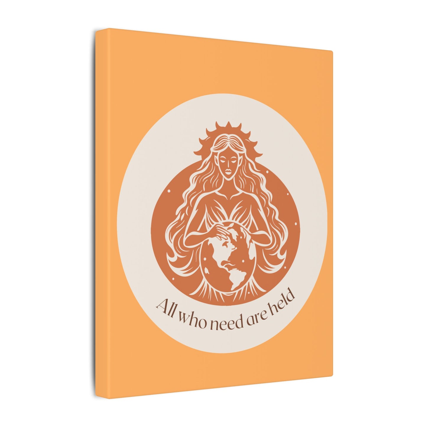 Earth Goddess Wall Canvas — 'All we have is what we hold' Decorative Matte Art
