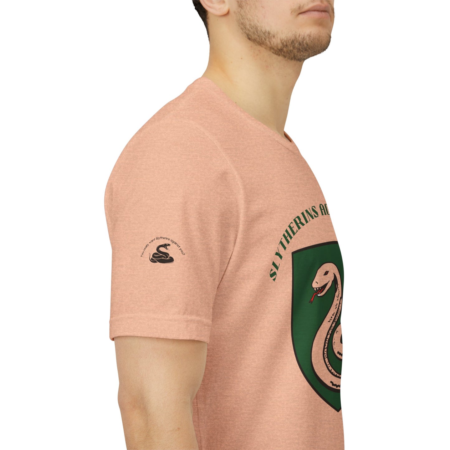Slytherins Against MAGA T-Shirt — Green Snake Shield Tee