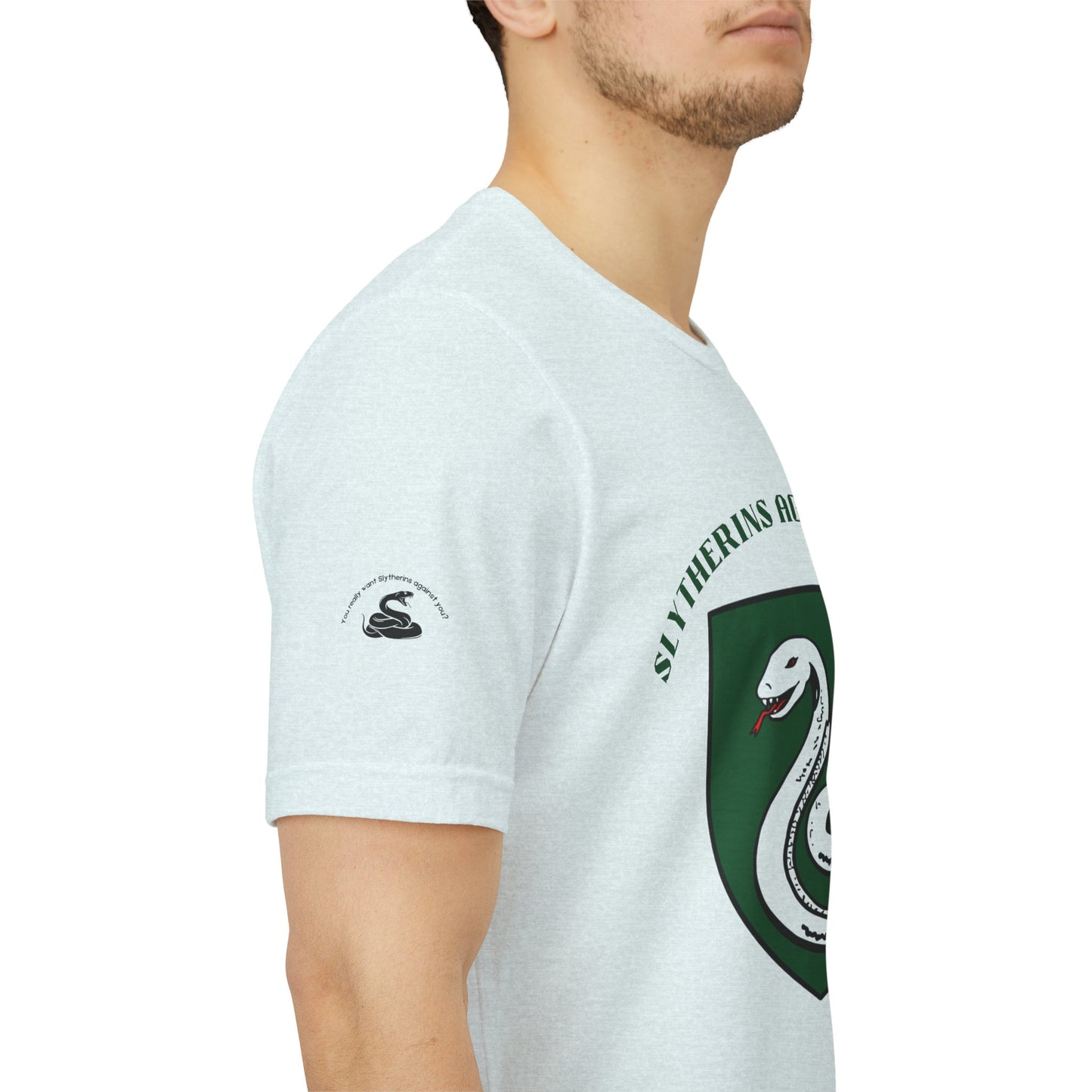Slytherins Against MAGA T-Shirt — Green Snake Shield Tee