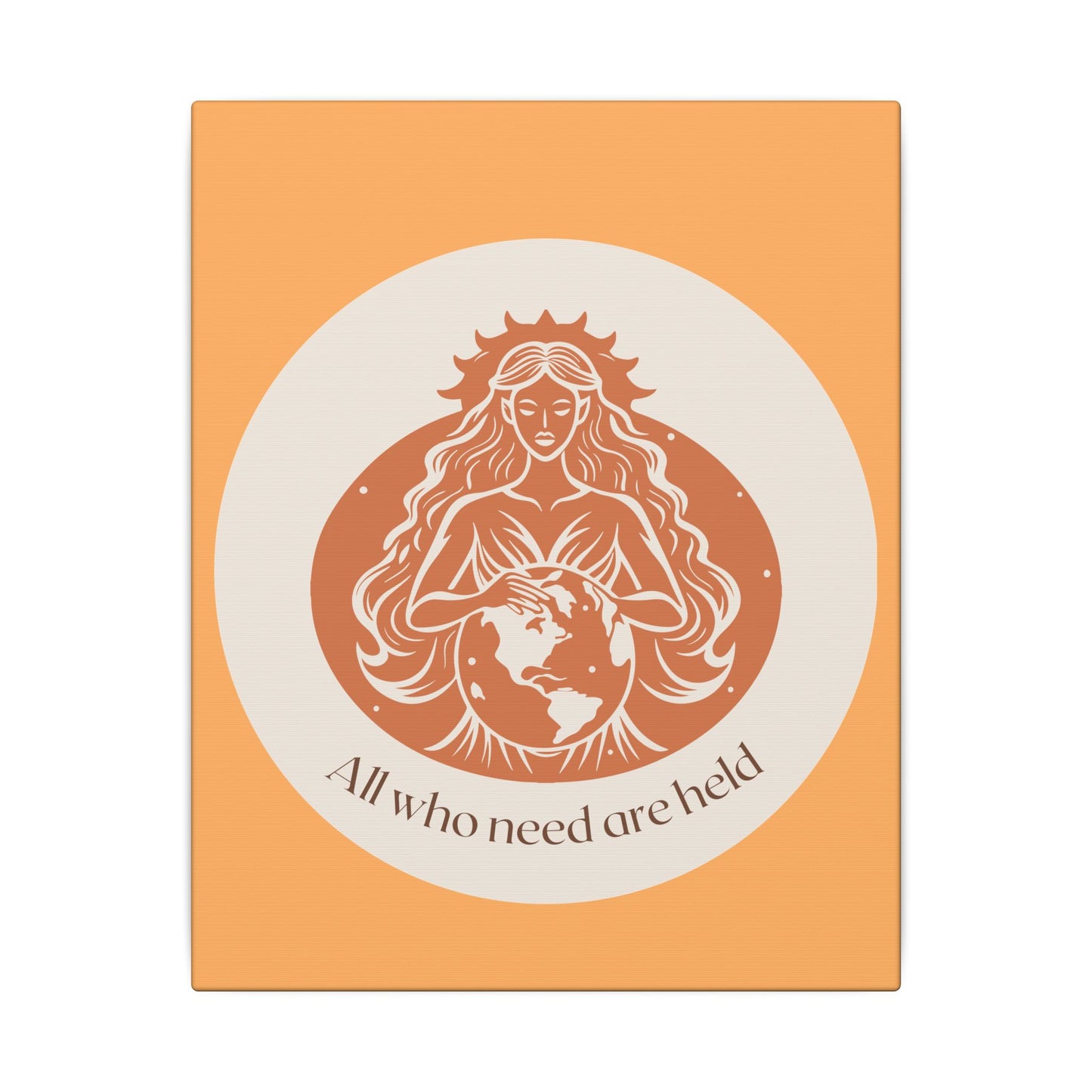 Earth Goddess Wall Canvas — 'All we have is what we hold' Decorative Matte Art