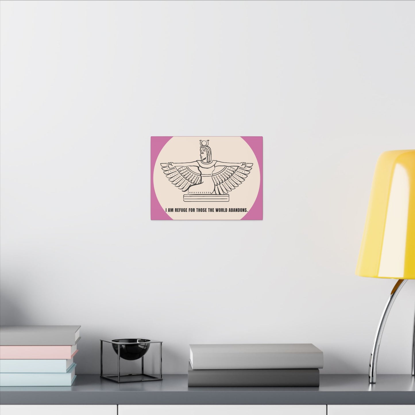 Isis Winged Goddess Canvas Print — “I Am Refuge for Those the World Abandons” Spiritual Wall Art