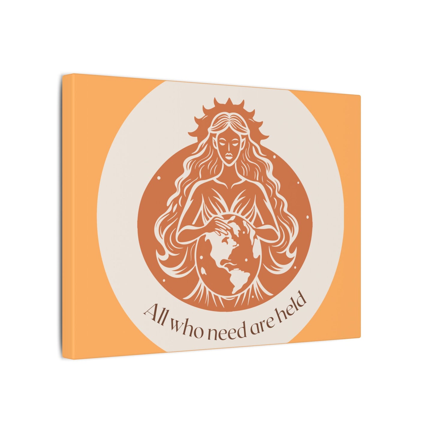 Earth Goddess Wall Canvas — 'All we have is what we hold' Decorative Matte Art