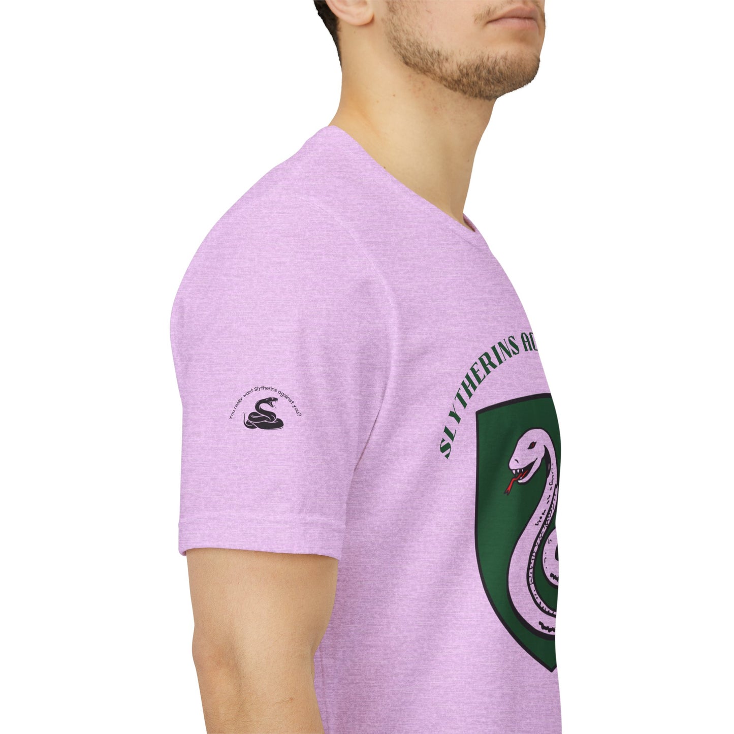 Slytherins Against MAGA T-Shirt — Green Snake Shield Tee