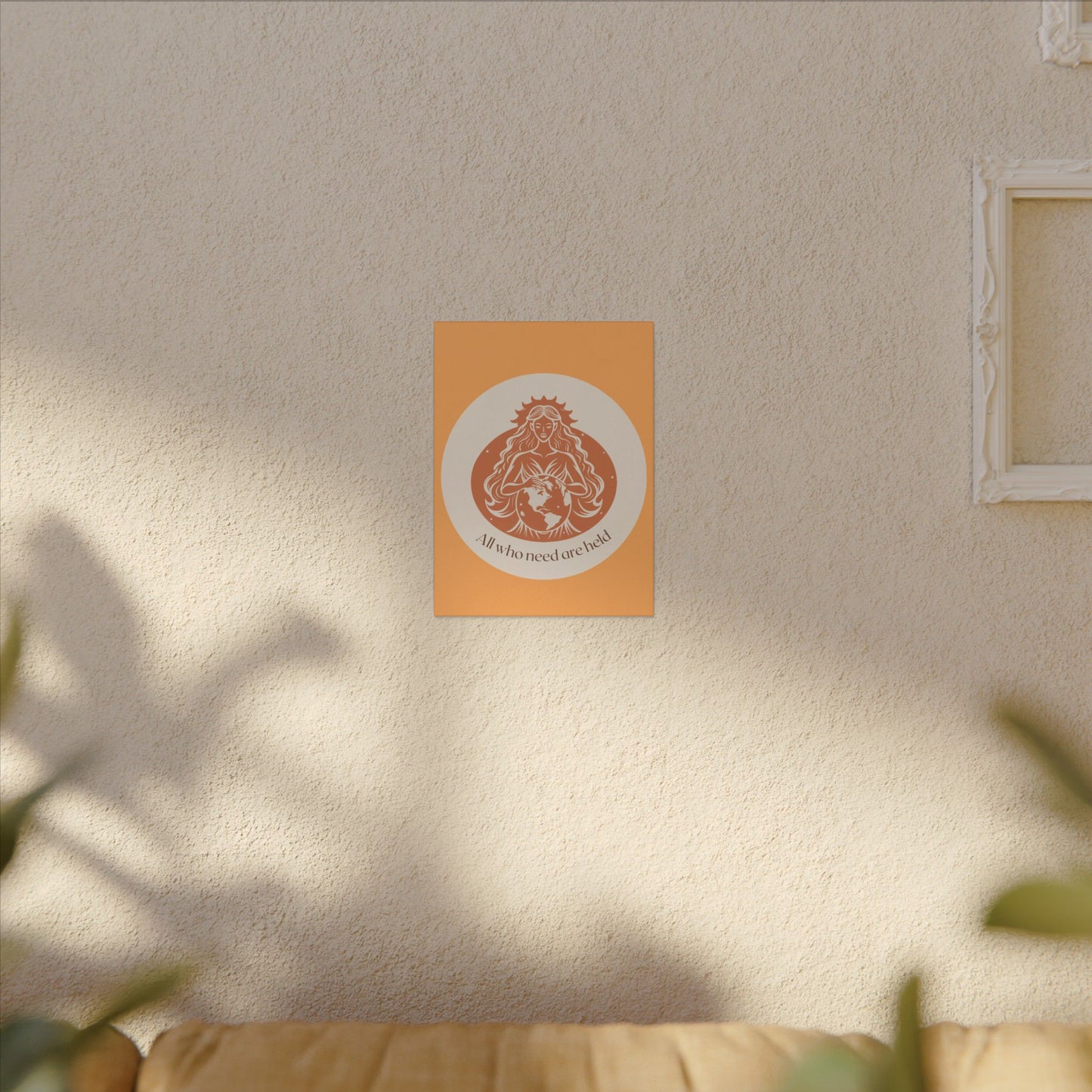 Earth Goddess Wall Canvas — 'All we have is what we hold' Decorative Matte Art