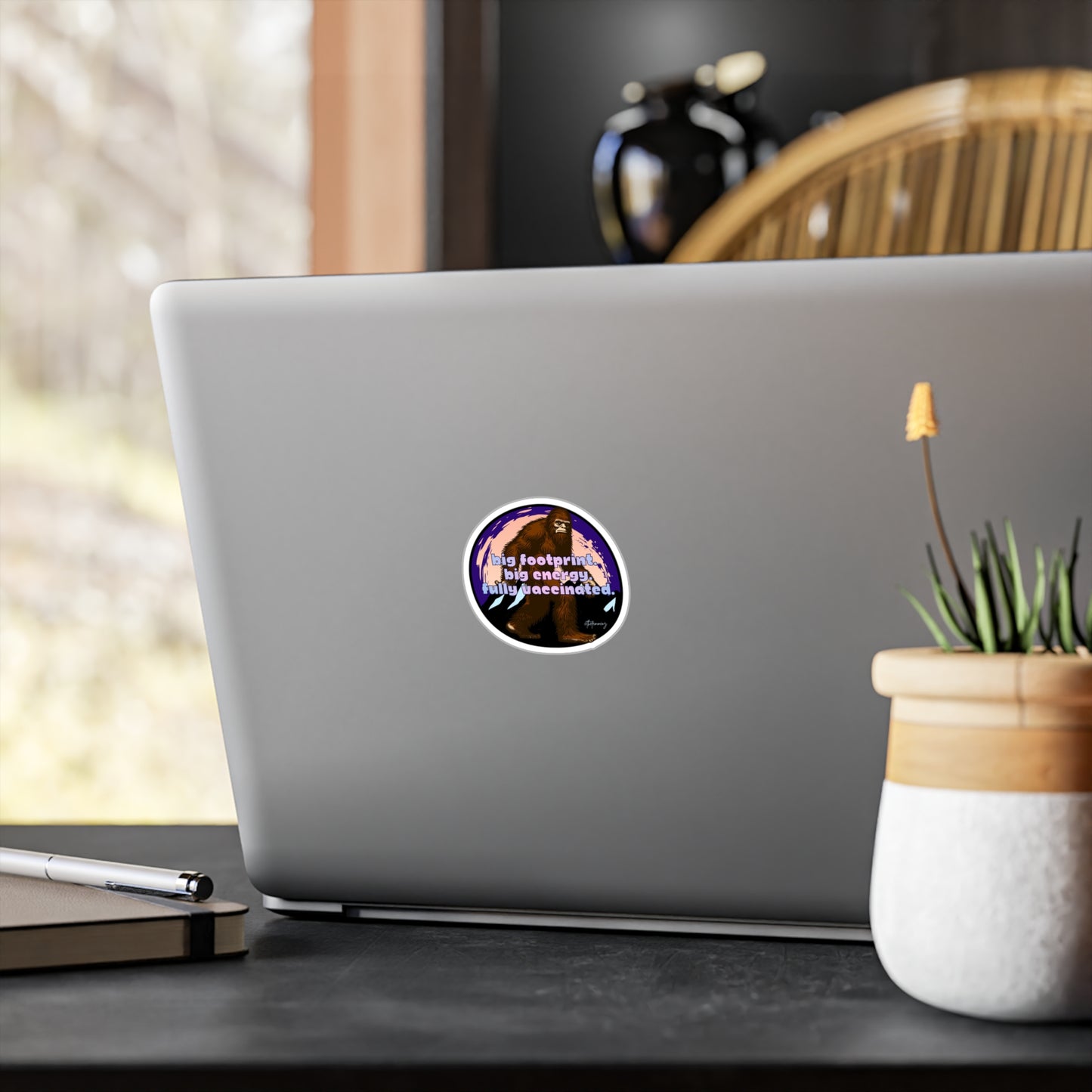 Big Footprint. Big Energy. Fully Vaccinated. – Vinyl Sticker
