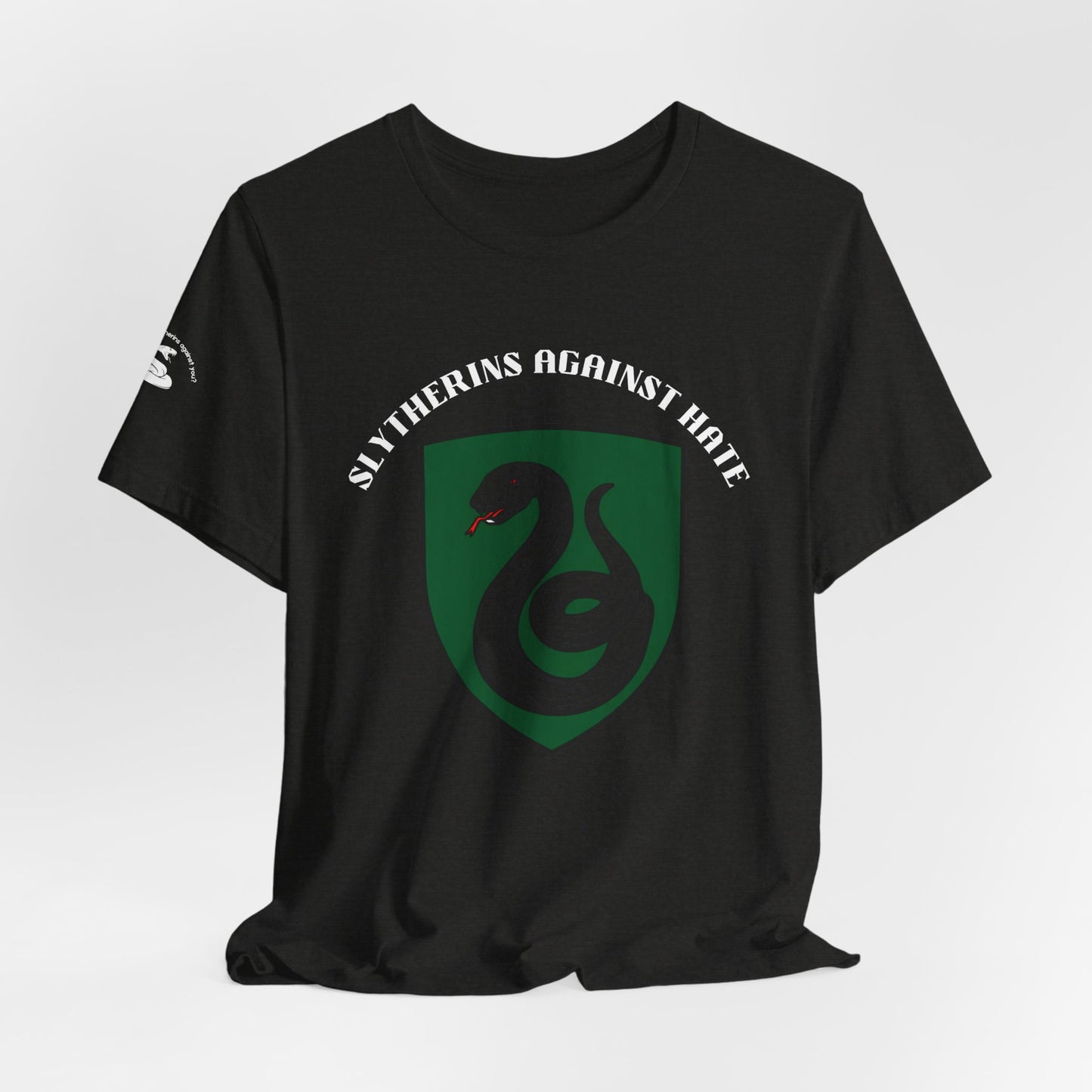 Slytherins Against Hate T-Shirt — Anti-Hate Green Crest Tee