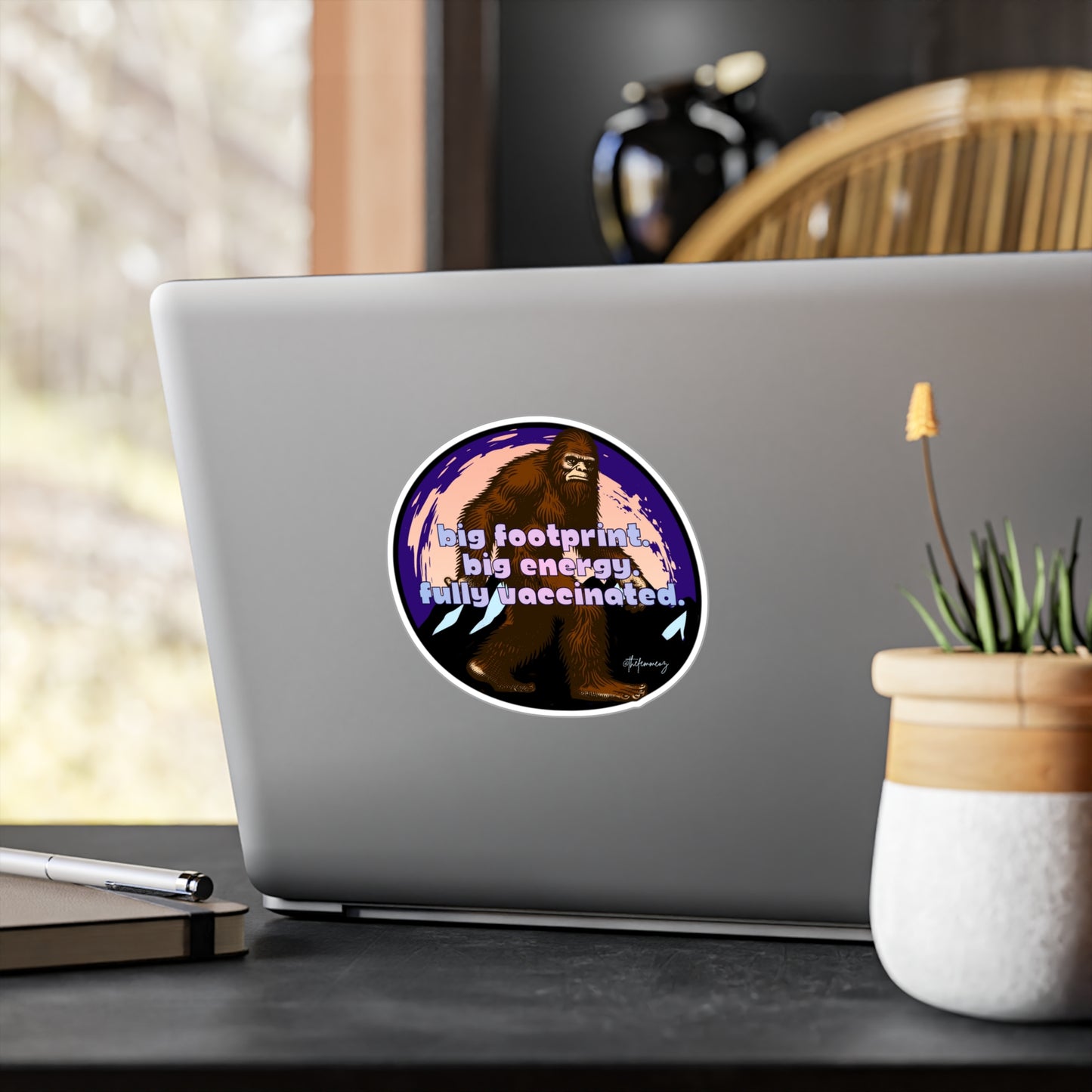 Big Footprint. Big Energy. Fully Vaccinated. – Vinyl Sticker