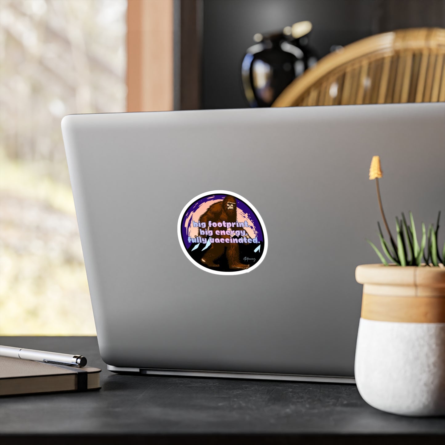 Big Footprint. Big Energy. Fully Vaccinated. – Vinyl Sticker