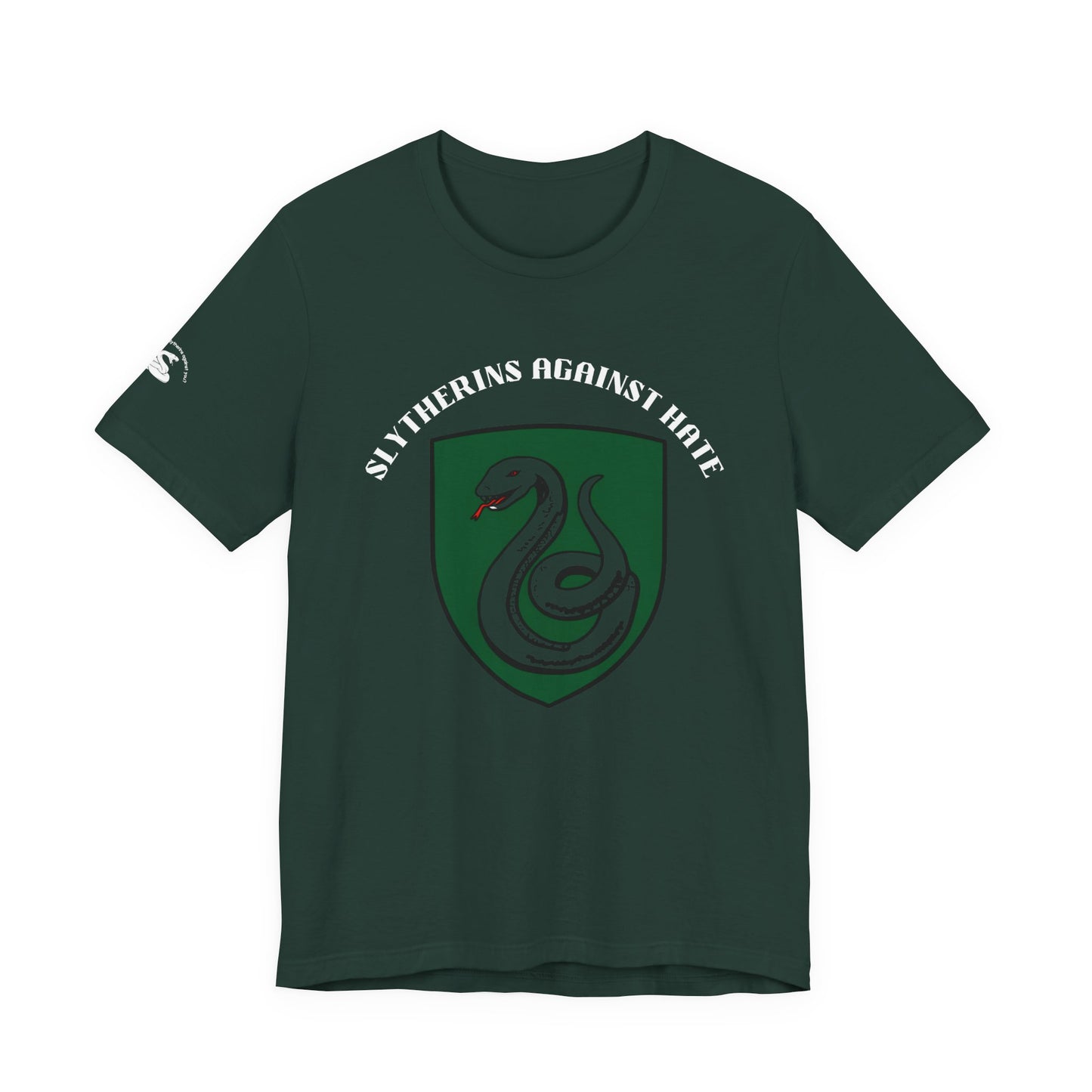 Slytherins Against Hate T-Shirt — Anti-Hate Green Crest Tee