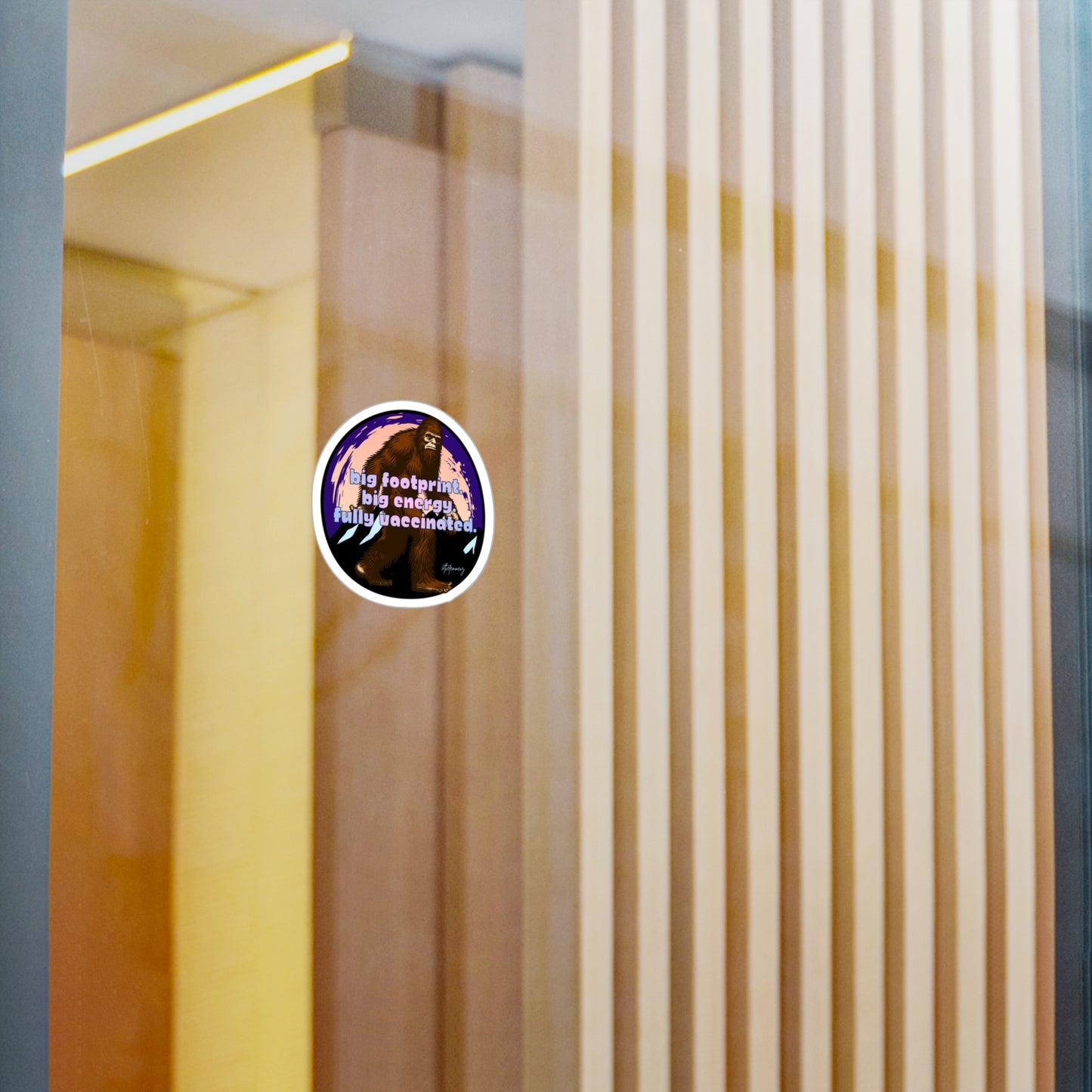 Big Footprint. Big Energy. Fully Vaccinated. – Vinyl Sticker