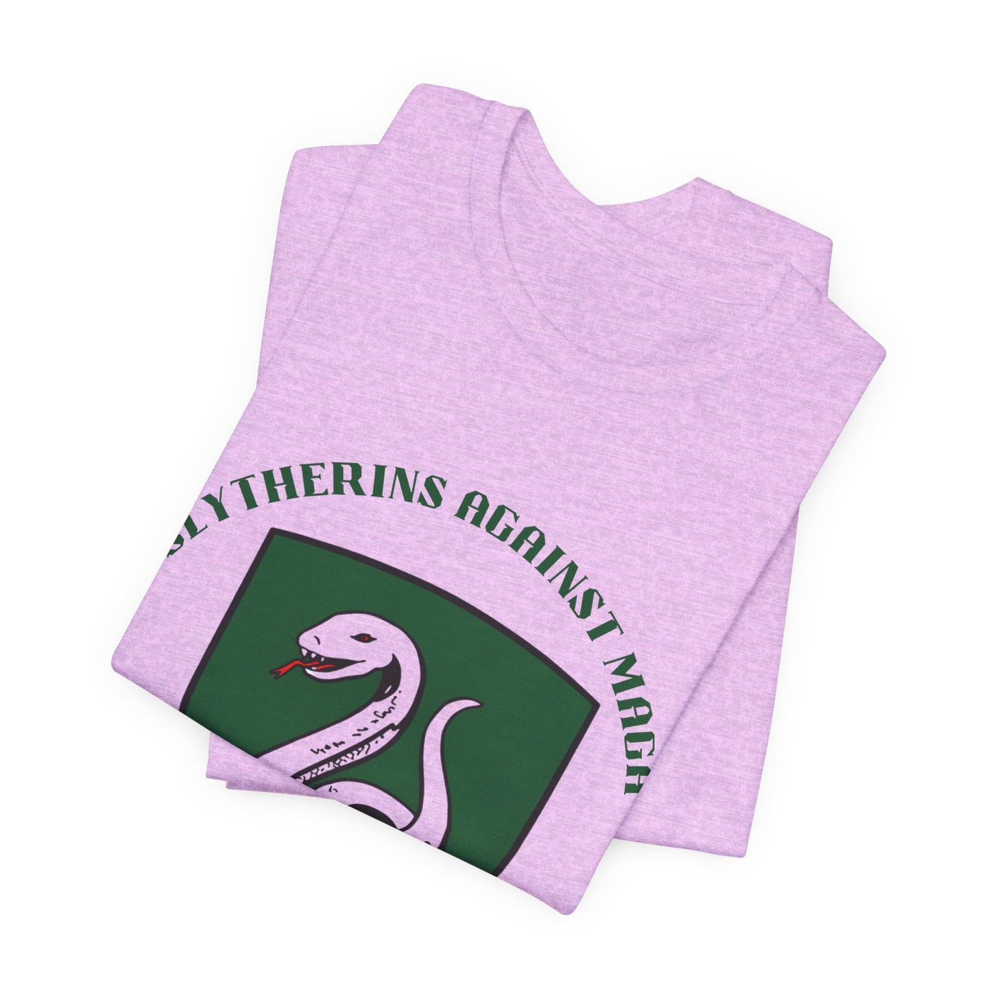 Slytherins Against MAGA T-Shirt — Green Snake Shield Tee